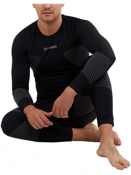 Fundango Seamless Baselayer Set férfi aláöltöző szett fekete színben 5