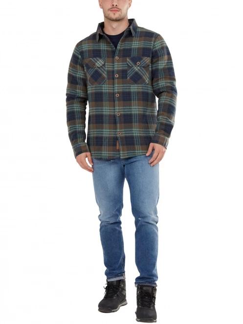 Fundango Roddy Lined Shirt férfi ingkabát kék színben 4