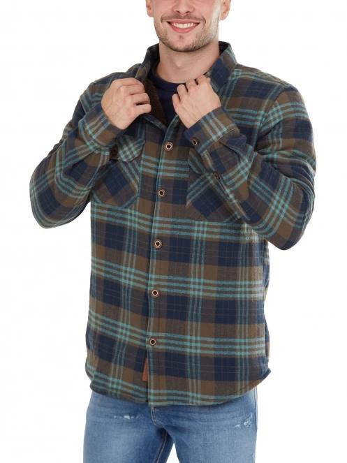 Fundango Roddy Lined Shirt férfi ingkabát kék színben 5