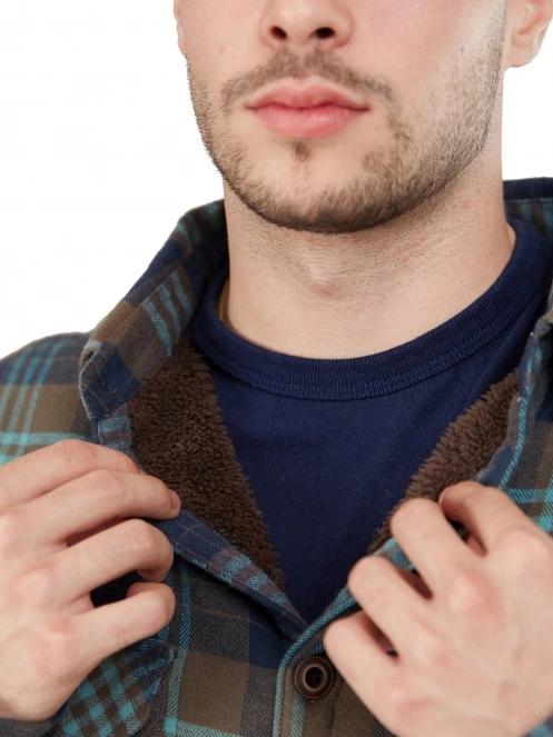 Fundango Roddy Lined Shirt férfi ingkabát kék színben 7