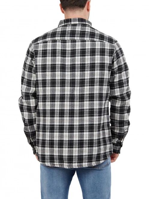Fundango Roddy Lined Shirt férfi ingkabát fekete színben 3
