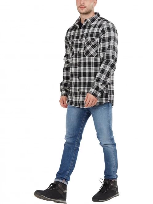 Fundango Roddy Lined Shirt férfi ingkabát fekete színben 4