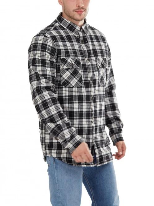 Fundango Roddy Lined Shirt férfi ingkabát fekete színben 5