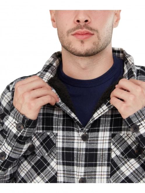 Fundango Roddy Lined Shirt férfi ingkabát fekete színben 6