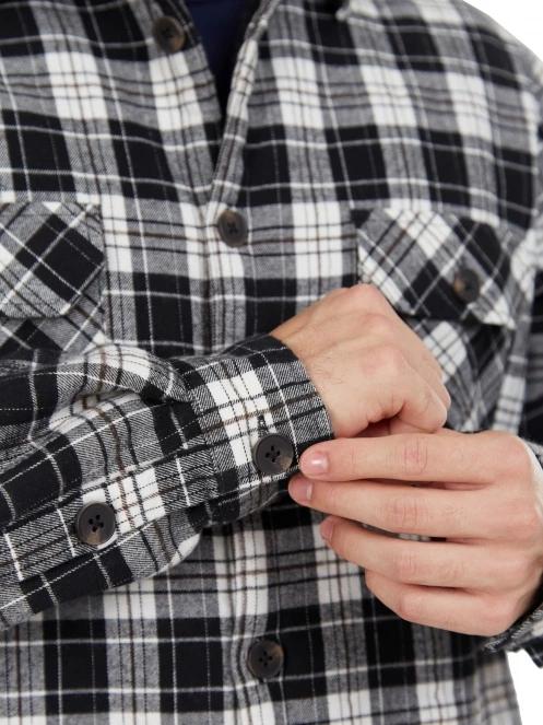 Fundango Roddy Lined Shirt férfi ingkabát fekete színben 8