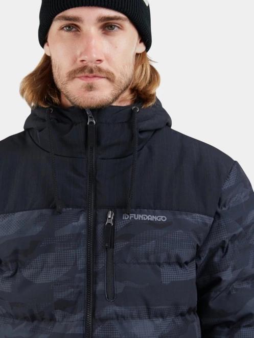 Fundango Passat Padded Jacket férfi steppelt átmeneti kabát fekete színben 5