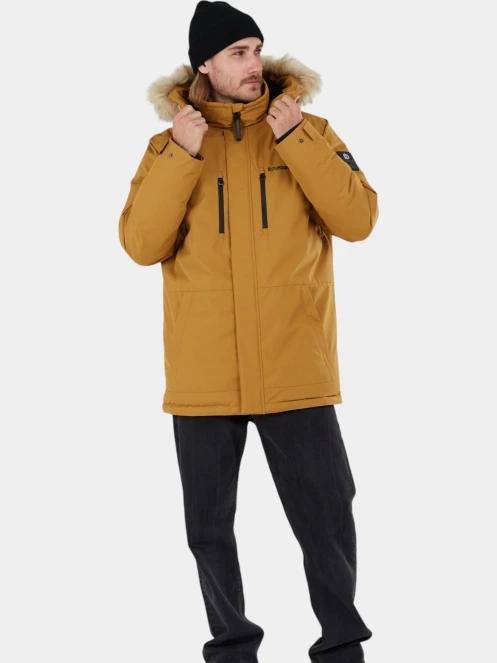 Fundango Spirit Parka Jacket férfi télikabát sárga színben 4