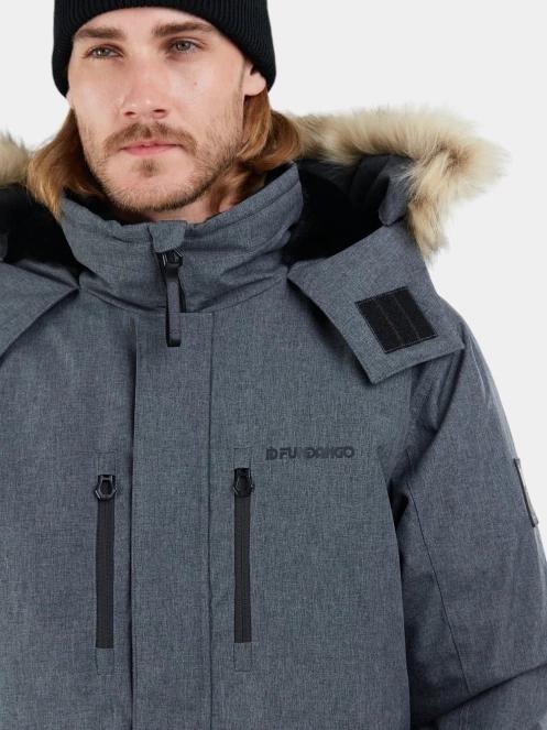 Fundango Spirit Parka Jacket férfi télikabát szürke színben 5
