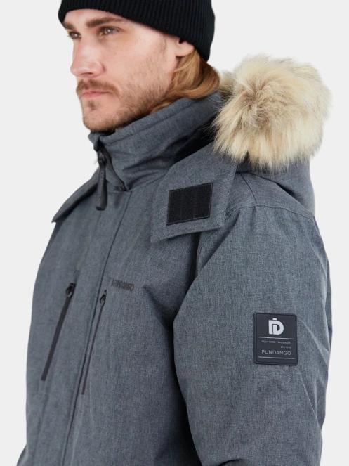 Fundango Spirit Parka Jacket férfi télikabát szürke színben 6