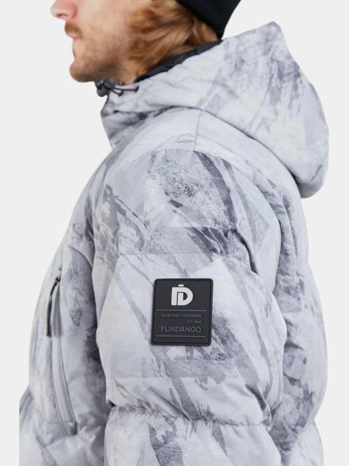 Fundango Ewan Puffer Jacket férfi átmeneti kabát szürke színben 7