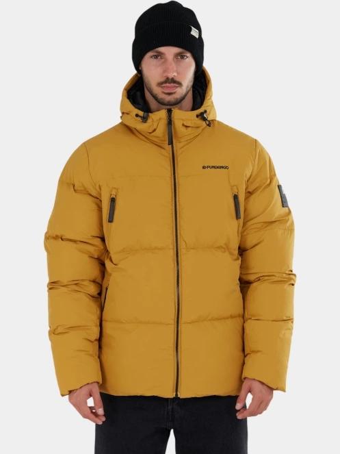 Fundango Ewan Puffer Jacket férfi átmeneti kabát sárga színben 2
