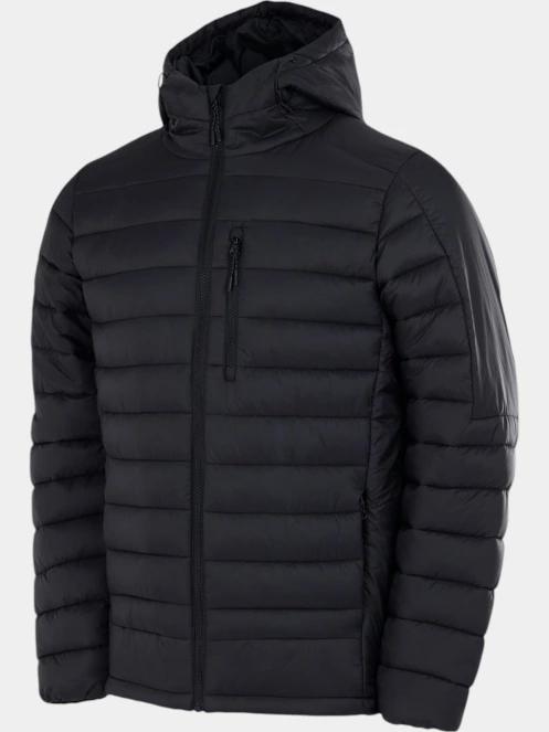 Fundango Matt Hooded Jacket férfi steppelt átmeneti kabát fekete színben 11