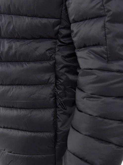 Fundango Matt Hooded Jacket férfi steppelt átmeneti kabát fekete színben 9