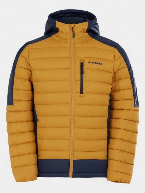 Fundango Matt Hooded Jacket férfi steppelt átmeneti kabát sárga színben 8