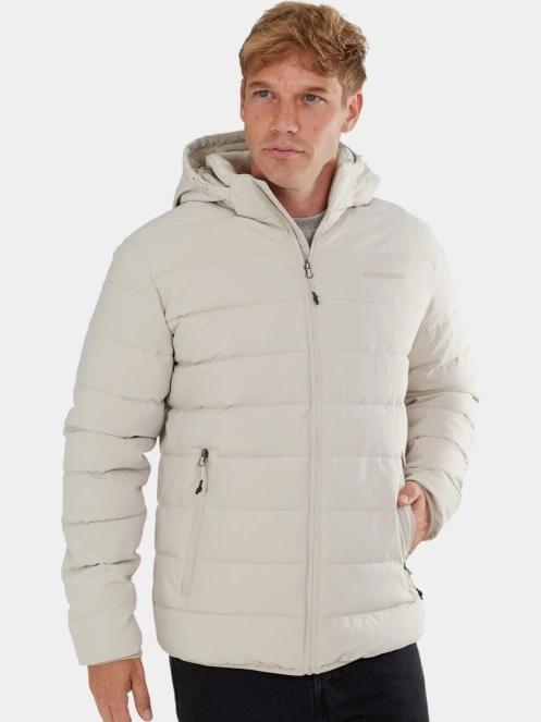 Fundango Hubble Padded Jacket férfi steppelt átmeneti kabát homok színben 5