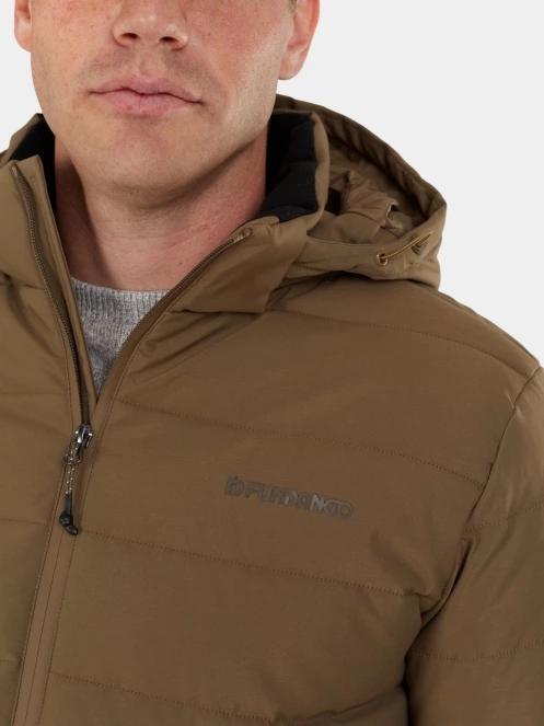 Fundango Hubble Padded Jacket férfi steppelt átmeneti kabát barna színben 7