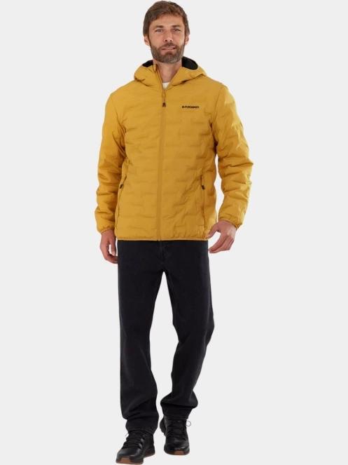Fundango Smoke Eco Hooded Jacket férfi túrakabát sárga színben 4