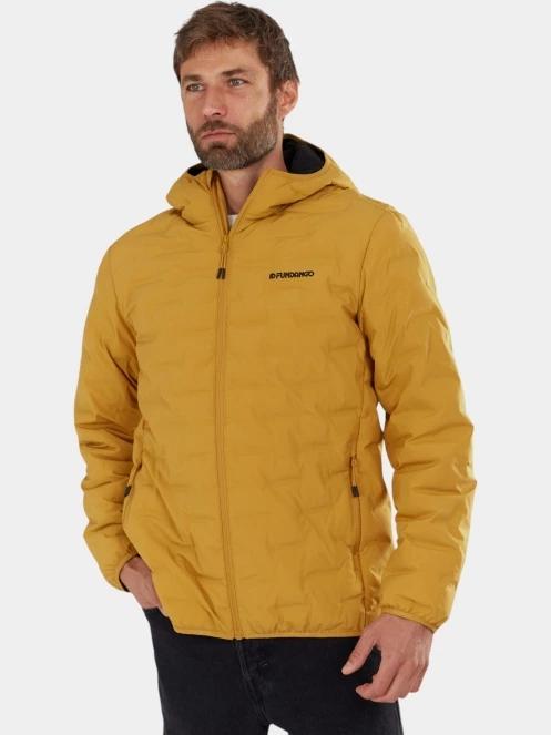 Fundango Smoke Eco Hooded Jacket férfi túrakabát sárga színben 5