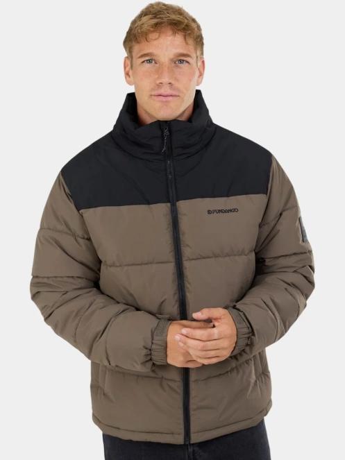 Fundango Winton Jacket férfi átmeneti kabát barna színben 2