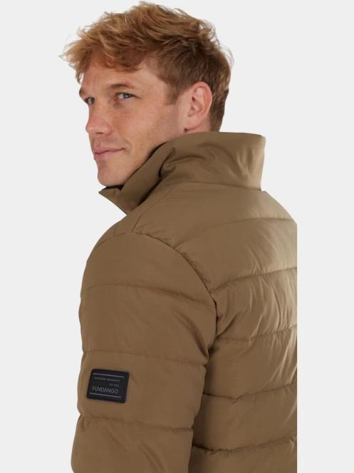 Fundango Arson Padded Jacket férfi steppelt átmeneti kabát barna színben 6