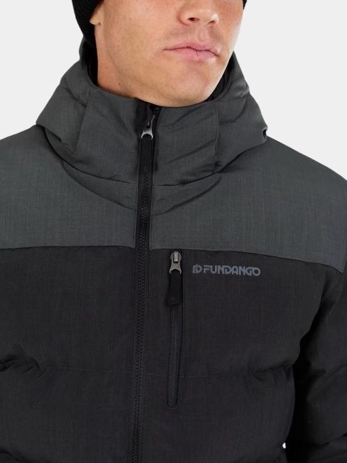 Fundango Passat II Padded Jacket férfi steppelt télikabát fekete színben 5