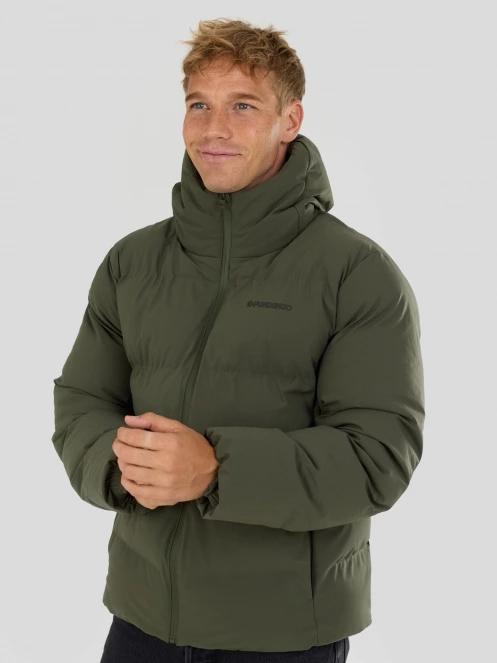 Fundango Newport Puffer Jacket férfi steppelt télikabát oliva színben 2