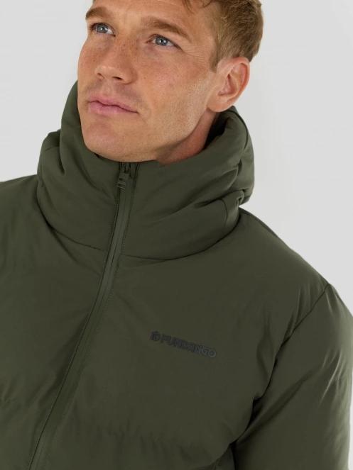 Fundango Newport Puffer Jacket férfi steppelt télikabát oliva színben 5