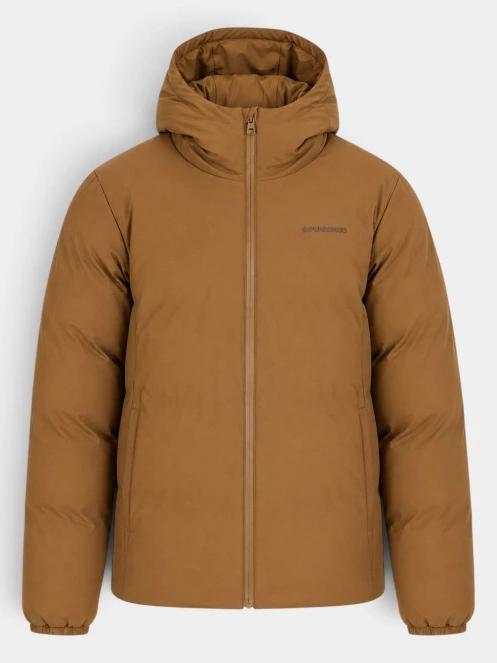 Fundango Newport Puffer Jacket férfi steppelt télikabát barna színben 7