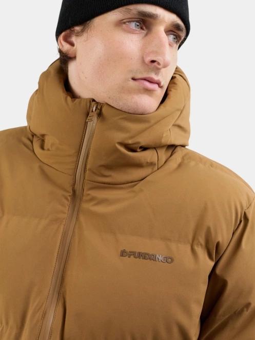 Fundango Newport Puffer Jacket férfi steppelt télikabát barna színben 5