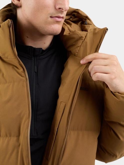 Fundango Newport Puffer Jacket férfi steppelt télikabát barna színben 6