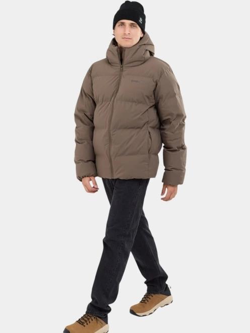 Fundango Newport Puffer Jacket férfi steppelt télikabát barna színben 4