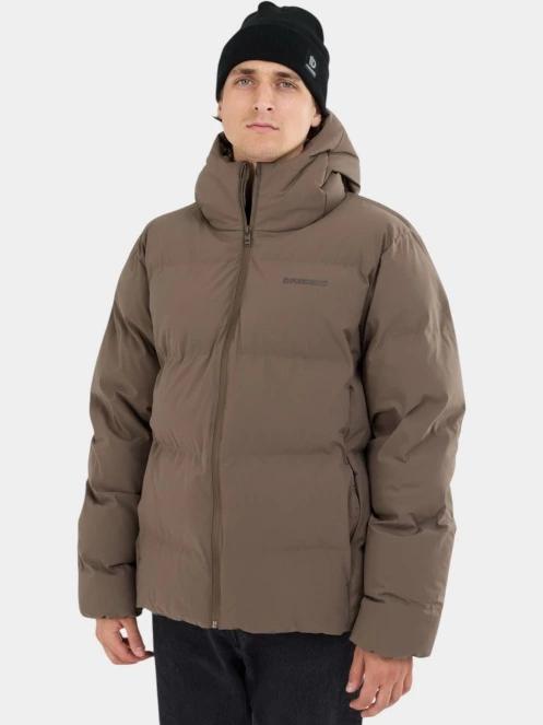 Fundango Newport Puffer Jacket férfi steppelt télikabát barna színben 5