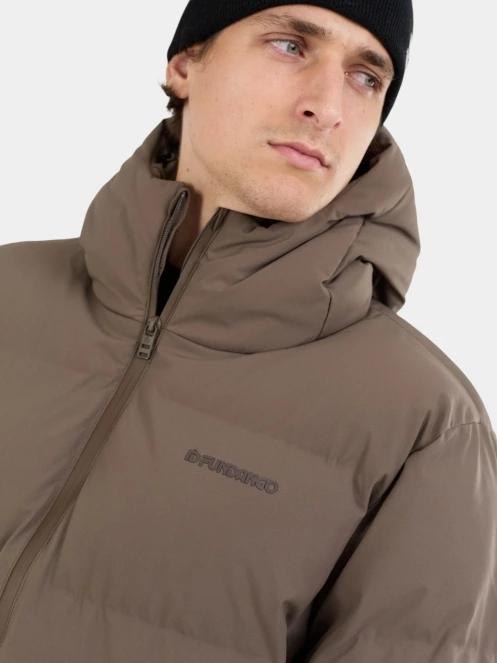 Fundango Newport Puffer Jacket férfi steppelt télikabát barna színben 6