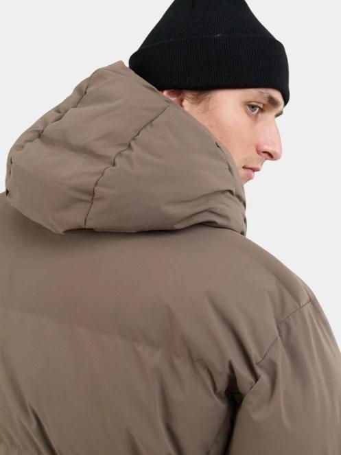 Fundango Newport Puffer Jacket férfi steppelt télikabát barna színben 7