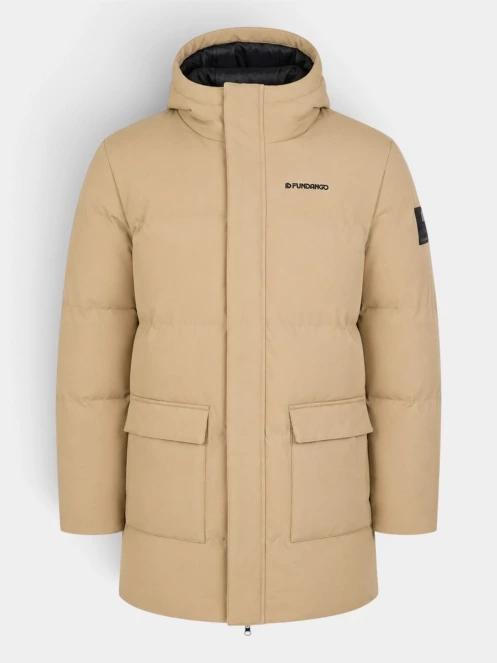 Fundango Nordvik Parka Jacket férfi steppelt télikabát sárga színben 8