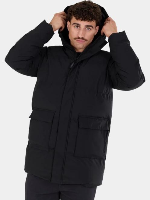 Fundango Nordvik Parka Jacket férfi steppelt télikabát fekete színben 2