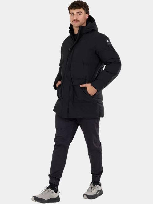 Fundango Nordvik Parka Jacket férfi steppelt télikabát fekete színben 4