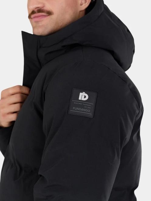 Fundango Nordvik Parka Jacket férfi steppelt télikabát fekete színben 6