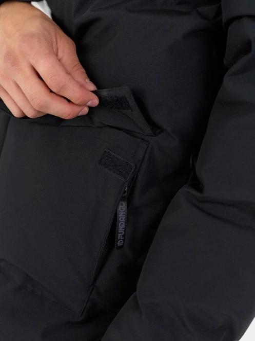 Fundango Nordvik Parka Jacket férfi steppelt télikabát fekete színben 7