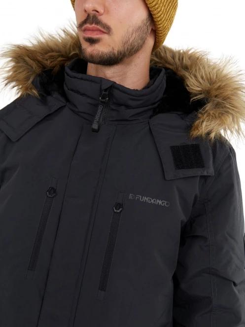 Fundango Spirit Parka Jacket férfi télikabát fekete színben 6