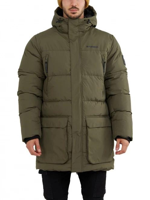 Fundango Spirit Puffer Jacket férfi télikabát oliva színben 2