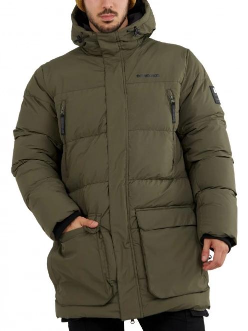 Fundango Spirit Puffer Jacket férfi télikabát oliva színben 4