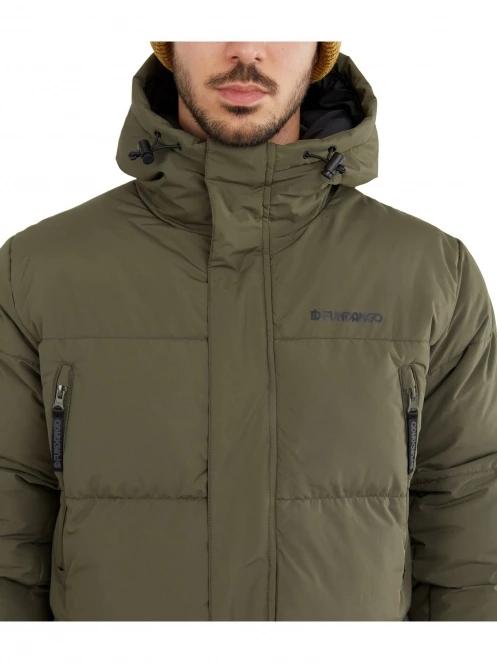 Fundango Spirit Puffer Jacket férfi télikabát oliva színben 5