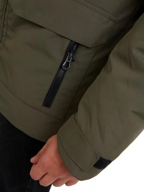 Fundango Perill Parka Jacket férfi utcai kabát oliva színben 4