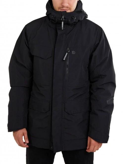 Fundango Perill Parka Jacket férfi utcai kabát fekete színben 2