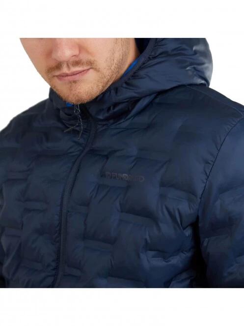 Fundango Smoke Hooded Jacket férfi utcai kabát sötétkék színben 4