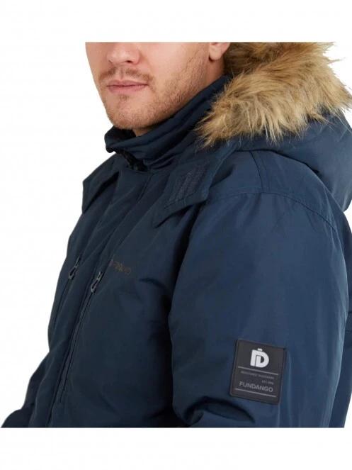 Fundango Spirit Parka Jacket férfi télikabát sötétkék színben 4