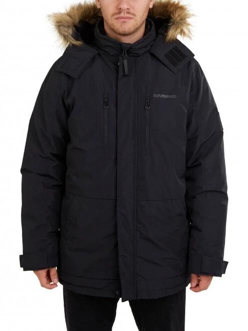 Fundango Spirit Parka Jacket férfi télikabát fekete színben 2