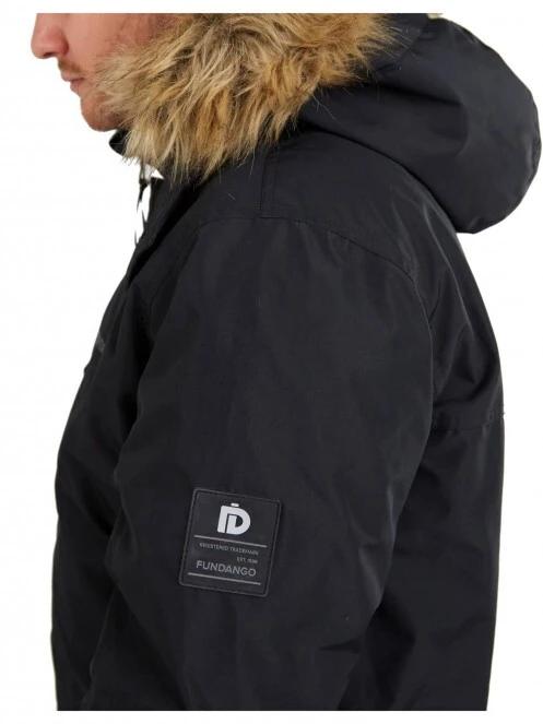 Fundango Spirit Parka Jacket férfi télikabát fekete színben 4
