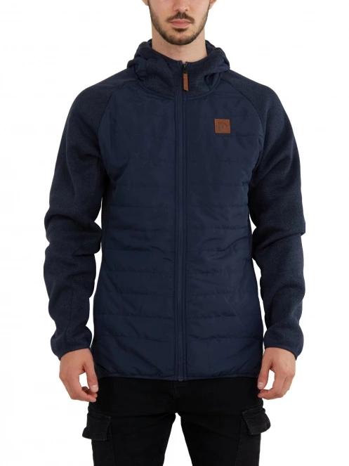 Fundango Obsidian Hybrid Jacket férfi polár pulóver kék színben 2